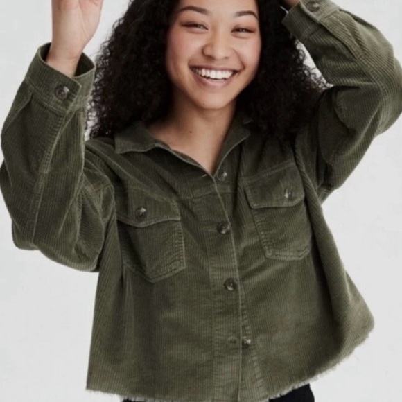 American Eagle Outfitters Jackets & Blazers - American Eagle | Olive Green Corduroy Jacket